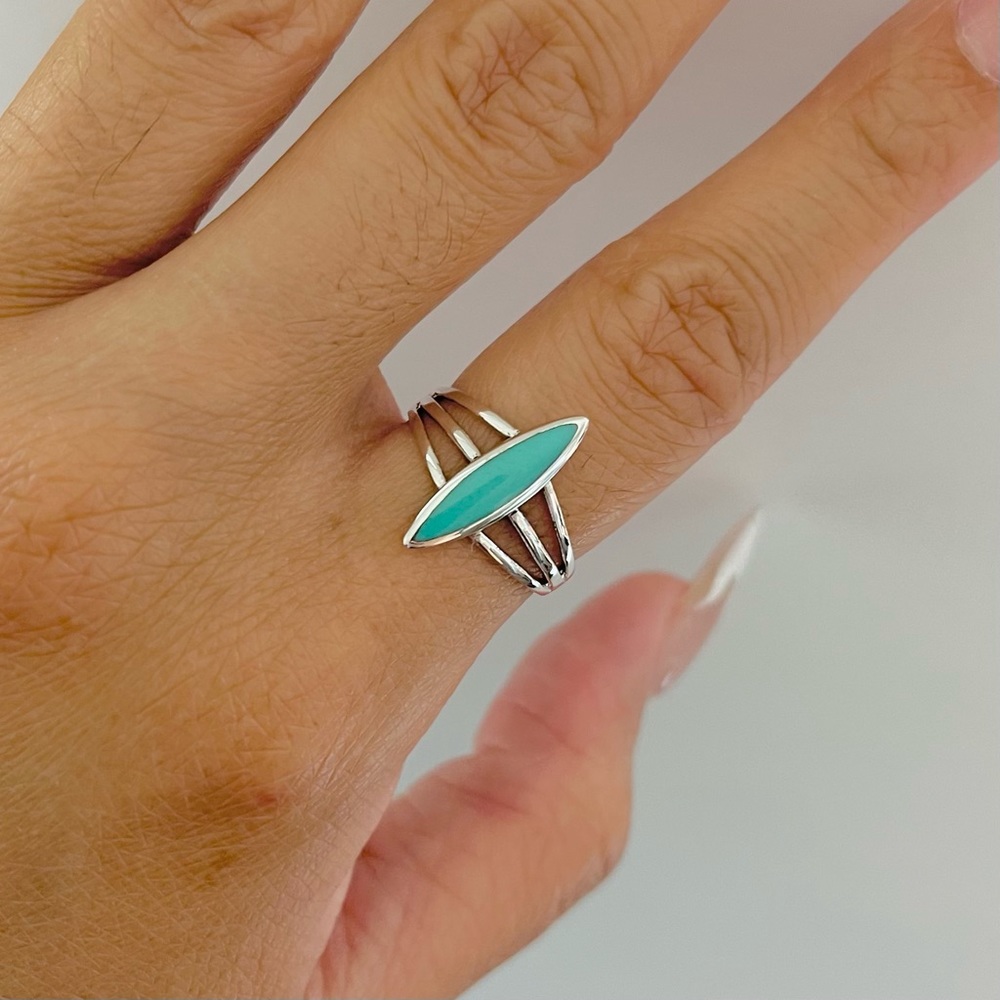 Sterling silver turquoise ring, turquoise ring, silver turquoise ring
